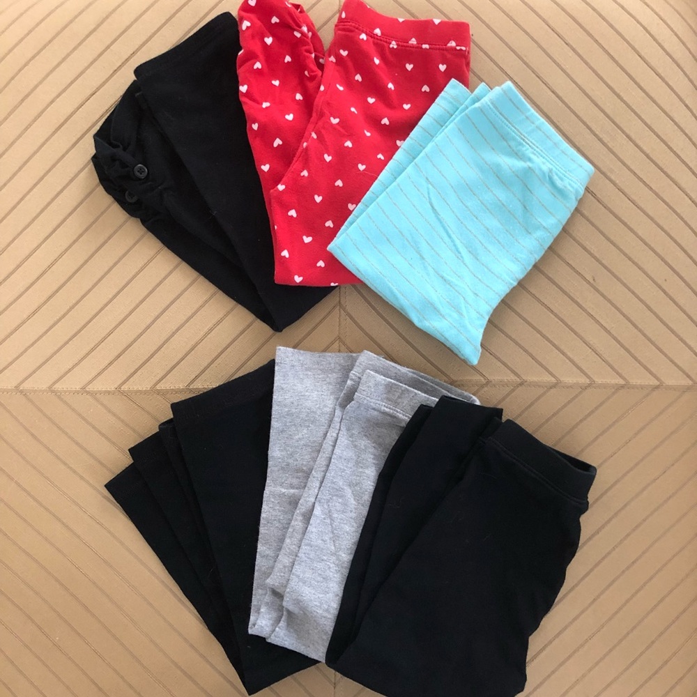 Lot of 6 Girls leggings 3T